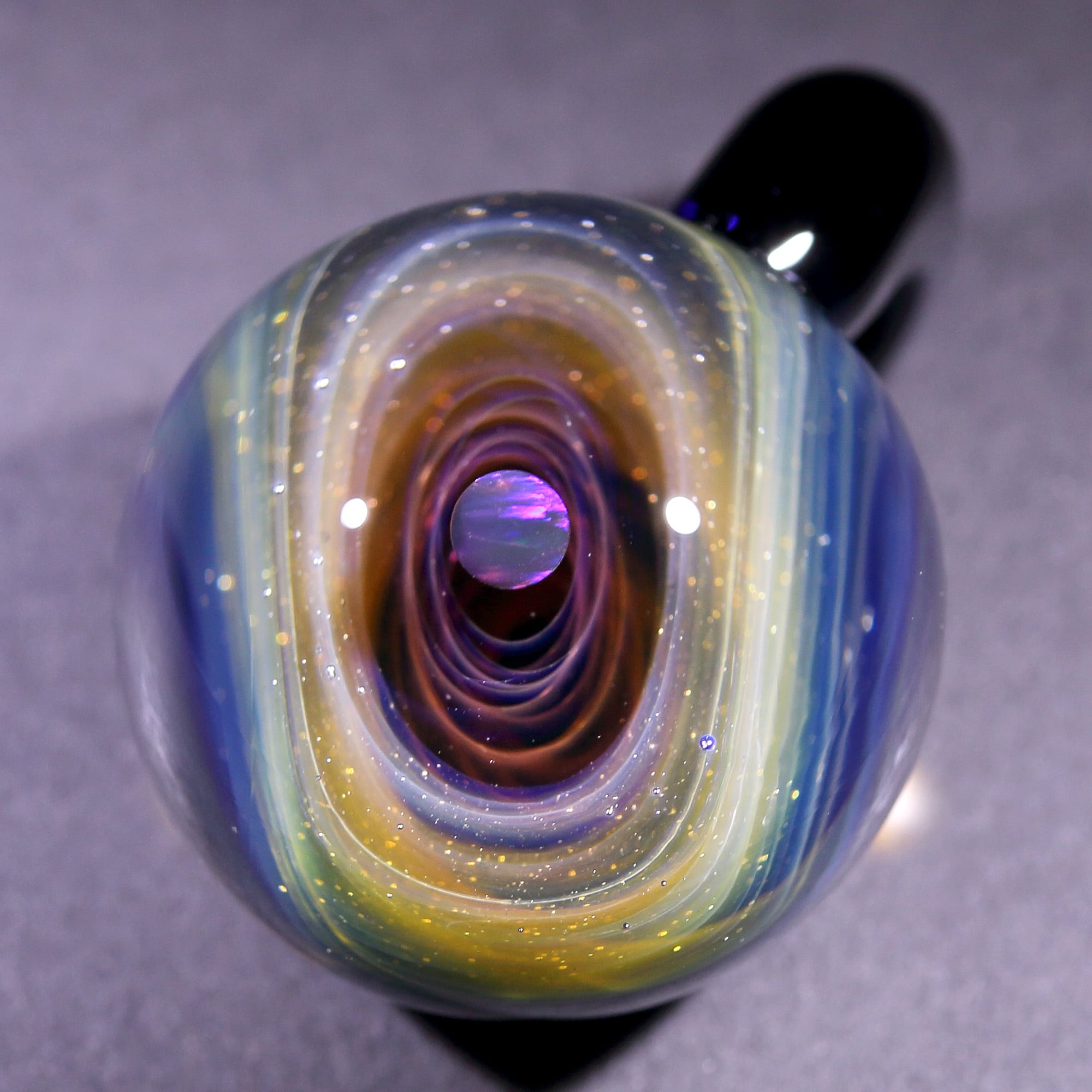 27mm Galaxy Glass Pendant 宇宙ガラスペンダント (螺旋状銀河） no