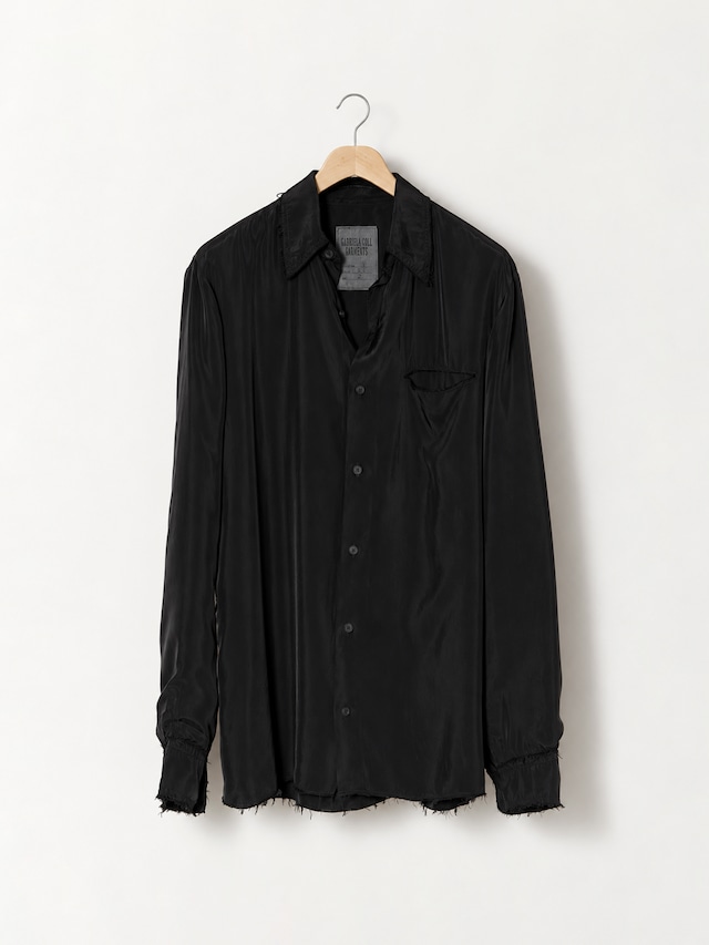 GABRIELA COLL GARMENTS DOUBLE CUPRO POCKET SHIRT BLACK S11-157