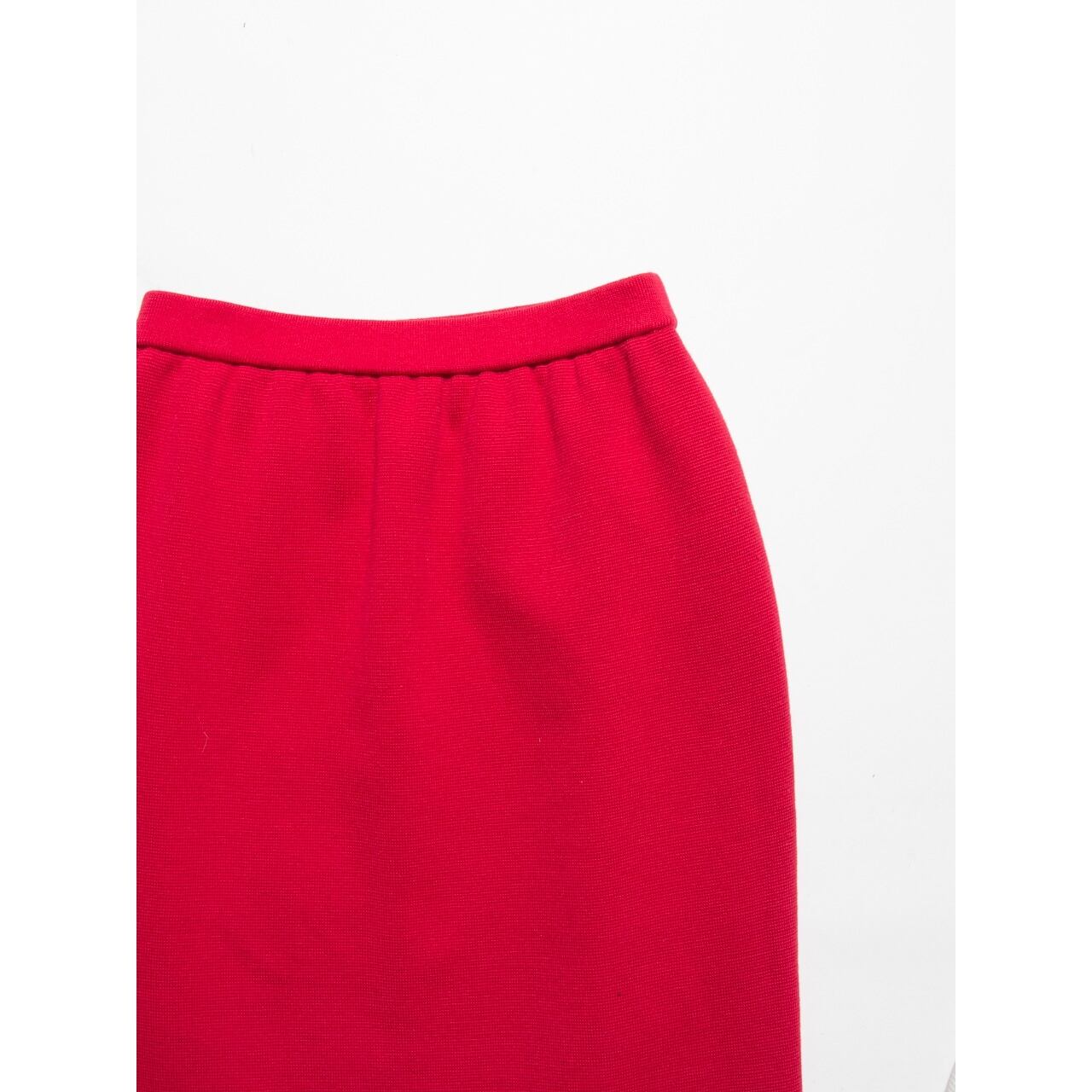 【YVES SAINTLAURENT 】Middle length wool knit skirt(イヴ・サンローラン 膝丈 ニットスカート )10a