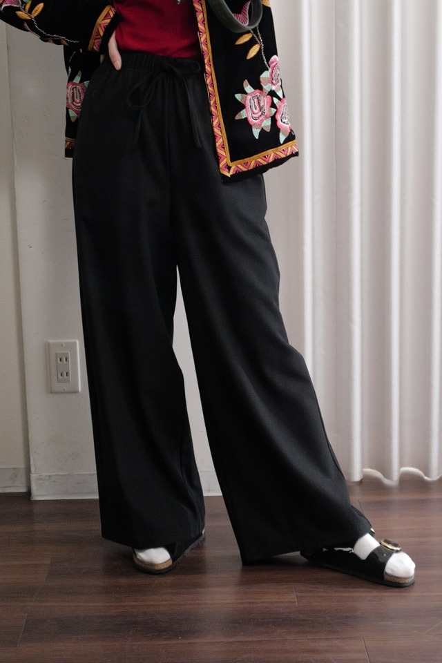 IKITSUKE wide pants black