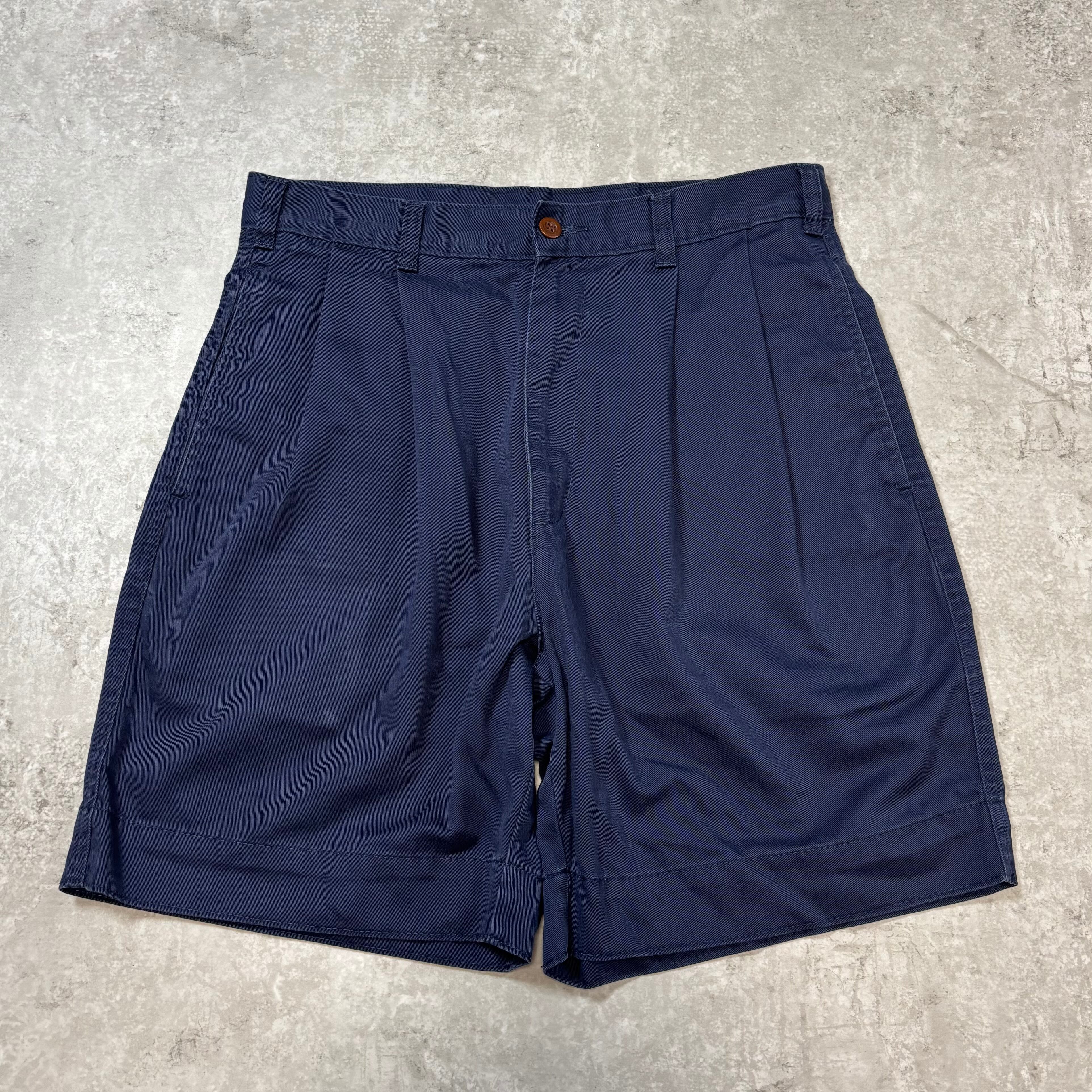 "DOCKERS" 2tuck Shorts / ドッカーズ 2タック ショーツ ネイビー 30