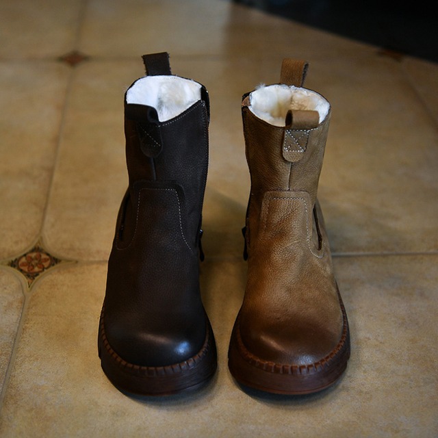 カウレザースノーブーツ 2type W10256