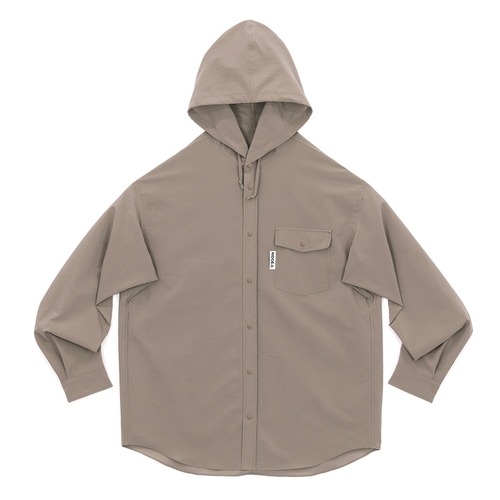 RIDGE MOUNTAIN GEAR     HOODED LONG SLEEVE SHIRT(tawny brown)