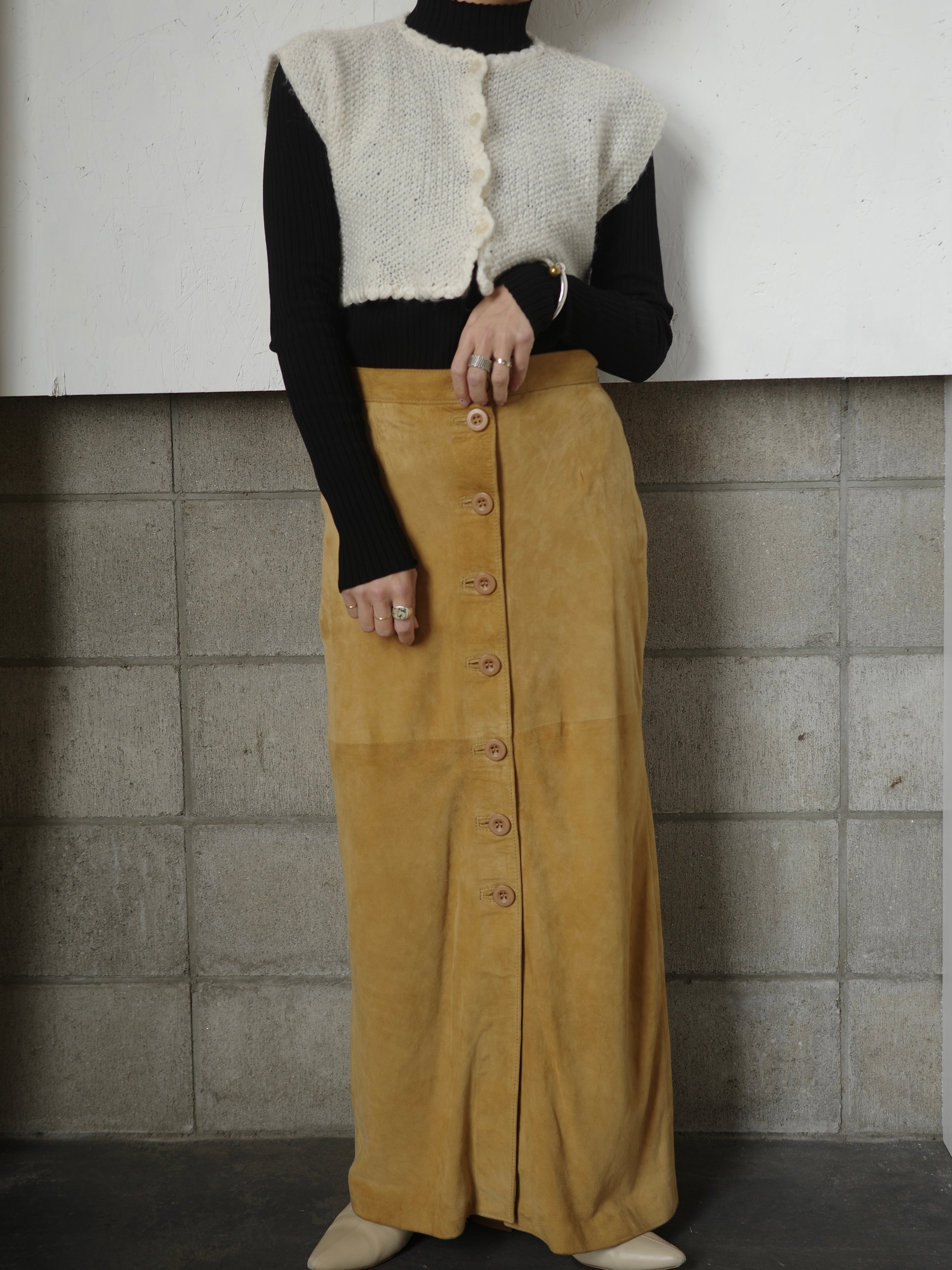 hooked vintage original skirt スウェード hooked vintage original skirt スウェード