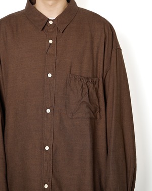 refomed "WRIST PATCH WIDE SHIRT CHECK〔BROWN〕"