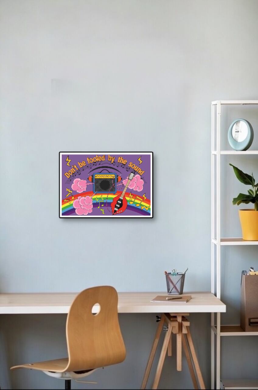 DHD(M)022【フレーム付きインテリアポスターA3　アンプ】