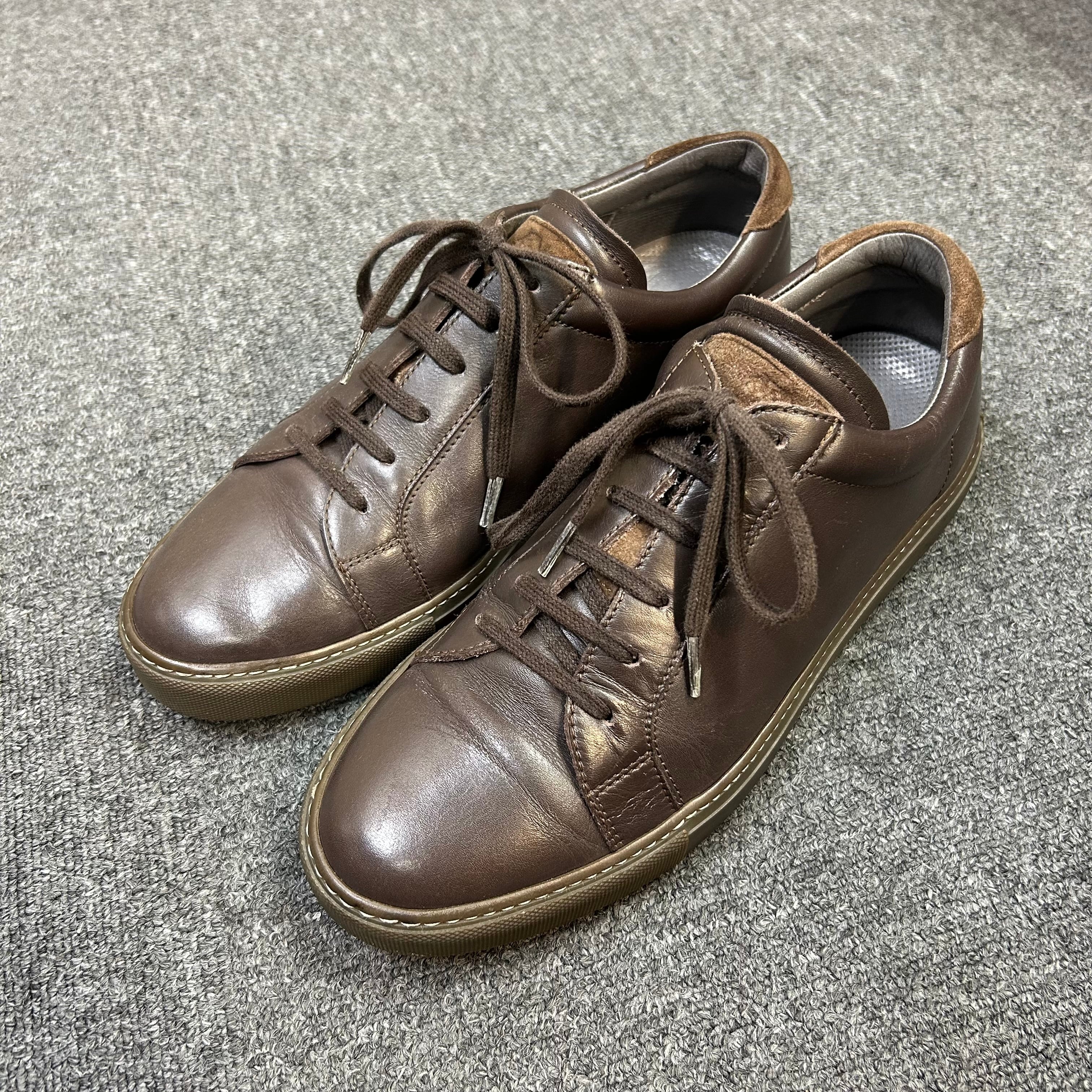 Brunello Cucinelli ブラウン デッキシューズ BRUNELLO CUCINELLI BROWN LEATHER SNEAKER《41 1/2》 | safarionline