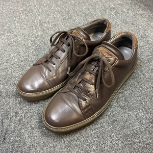 BRUNELLO CUCINELLI BROWN LEATHER SNEAKER《41 1/2》