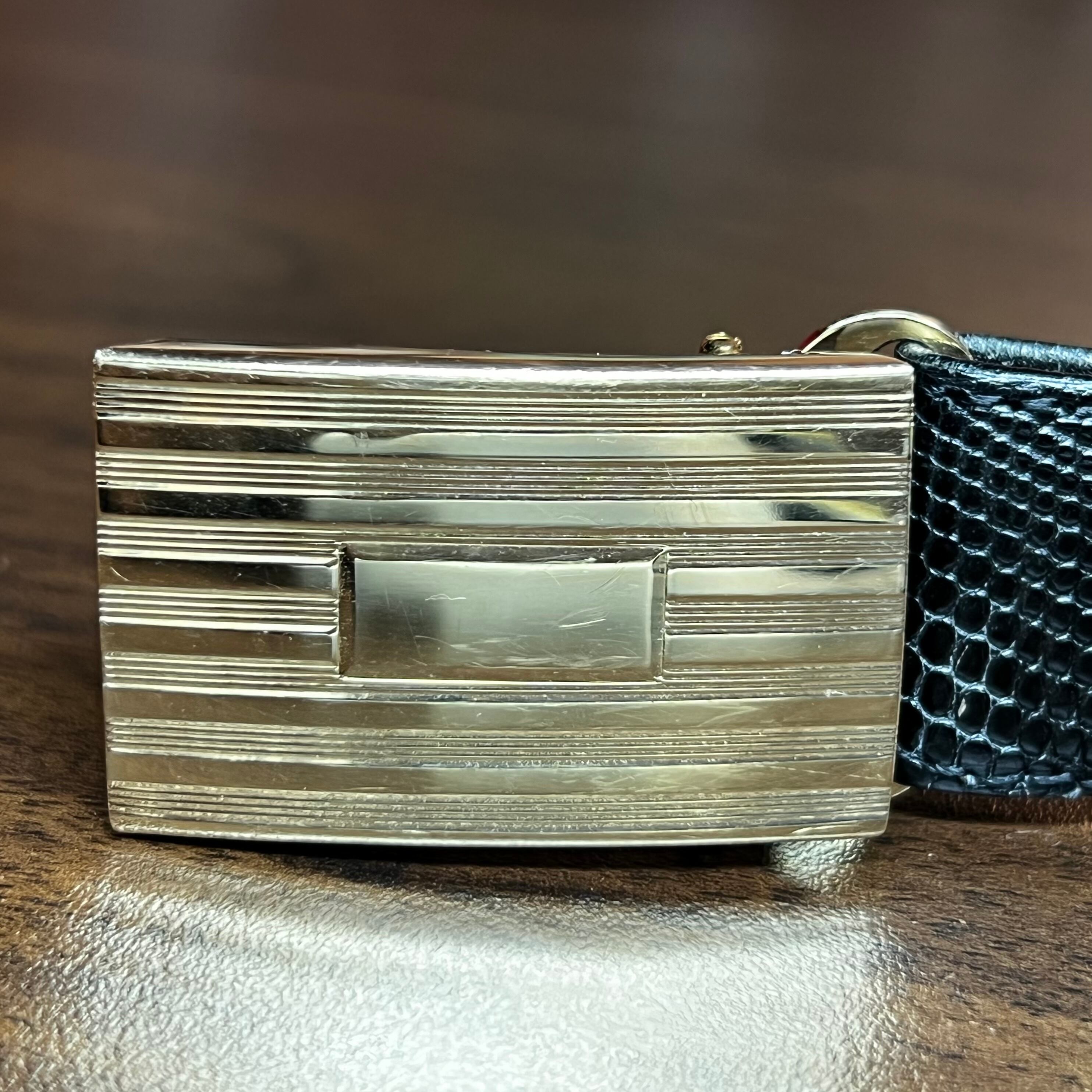 VINTAGE TIFFANY & CO. 14K Gold Engine Turned Slide Buckle VINTAGE TIFFANY & CO. 14K Gold Engine Turned Slide Buckle