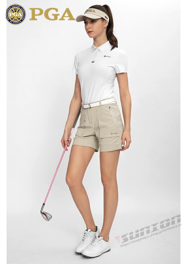 ゴルフウェア レディース ショートパンツ ゴルフ 膝上 五分丈パンツ