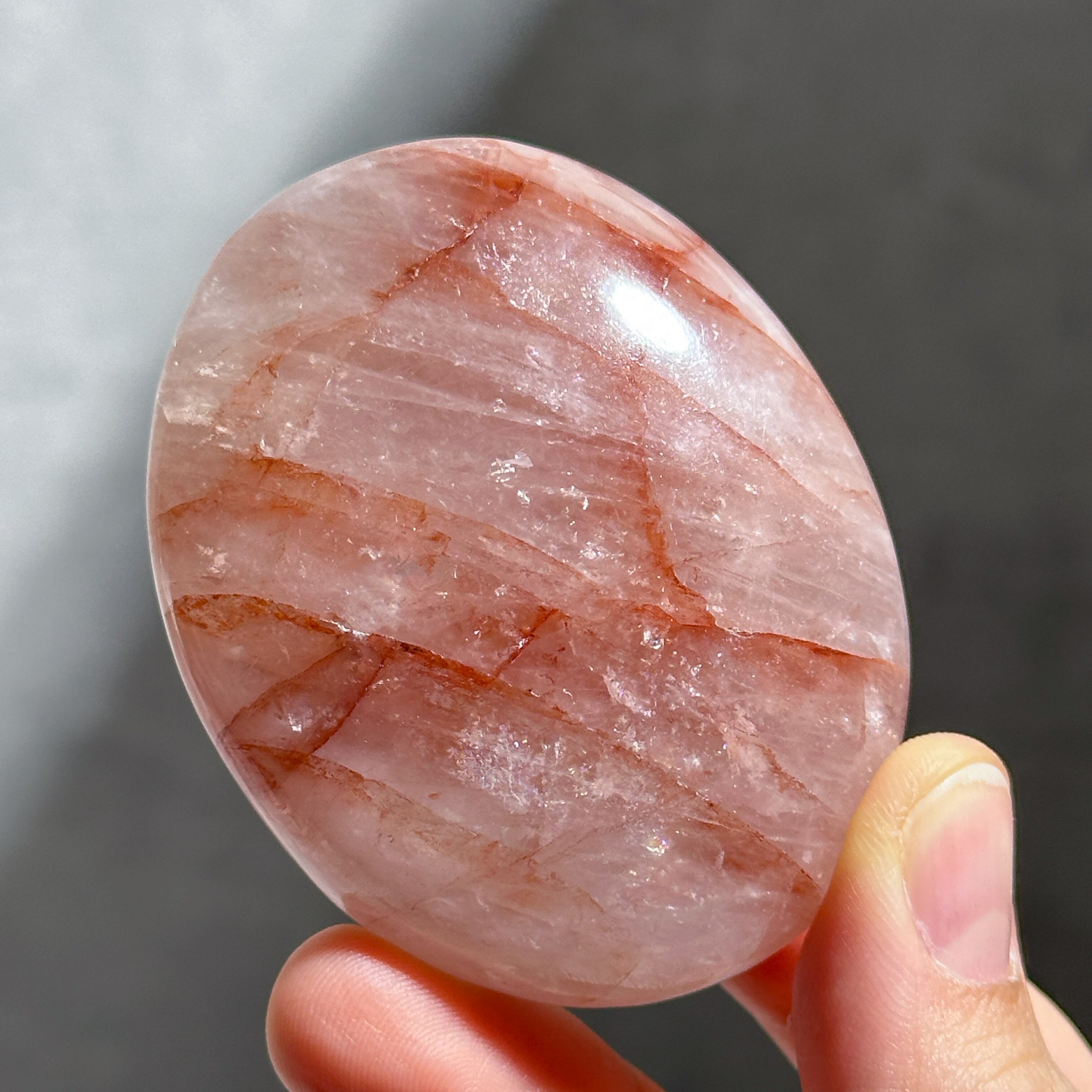 レッドヘマタイトクォーツ パームストーン13◇Red Hematite Quartz