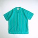 【BLUEPRINT】90's S/S Open-collar Striped Shirt Green M