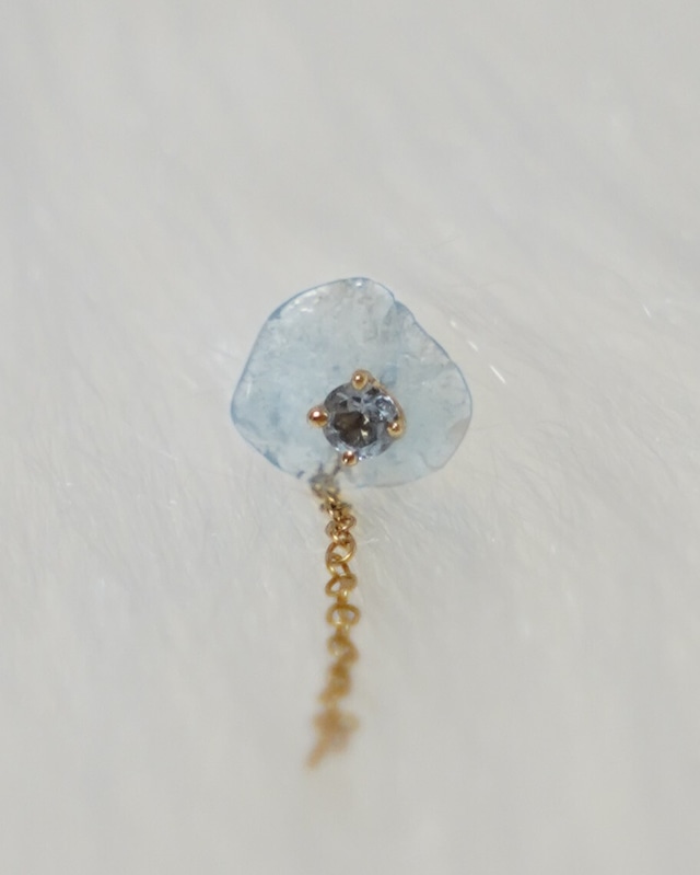 （SV）Birthstone pierced 3月-Aquamarine-