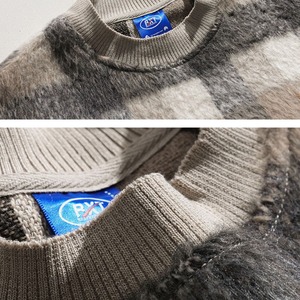 チェックシャギーニット　MT0080320