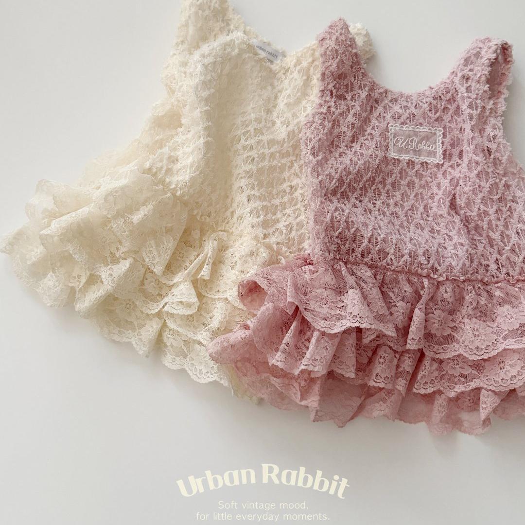 【2点送料無料】«予約»«ジュニアサイズあり»«Urban rabbit» ブルームレースワンピース 2colors