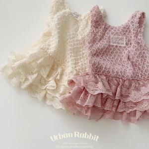 【2点送料無料】«予約»«ジュニアサイズあり»«Urban rabbit» ブルームレースワンピース 2colors
