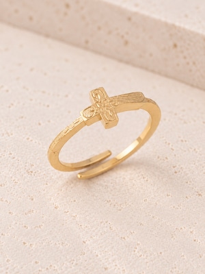316L hawaiian cross ring  #r10