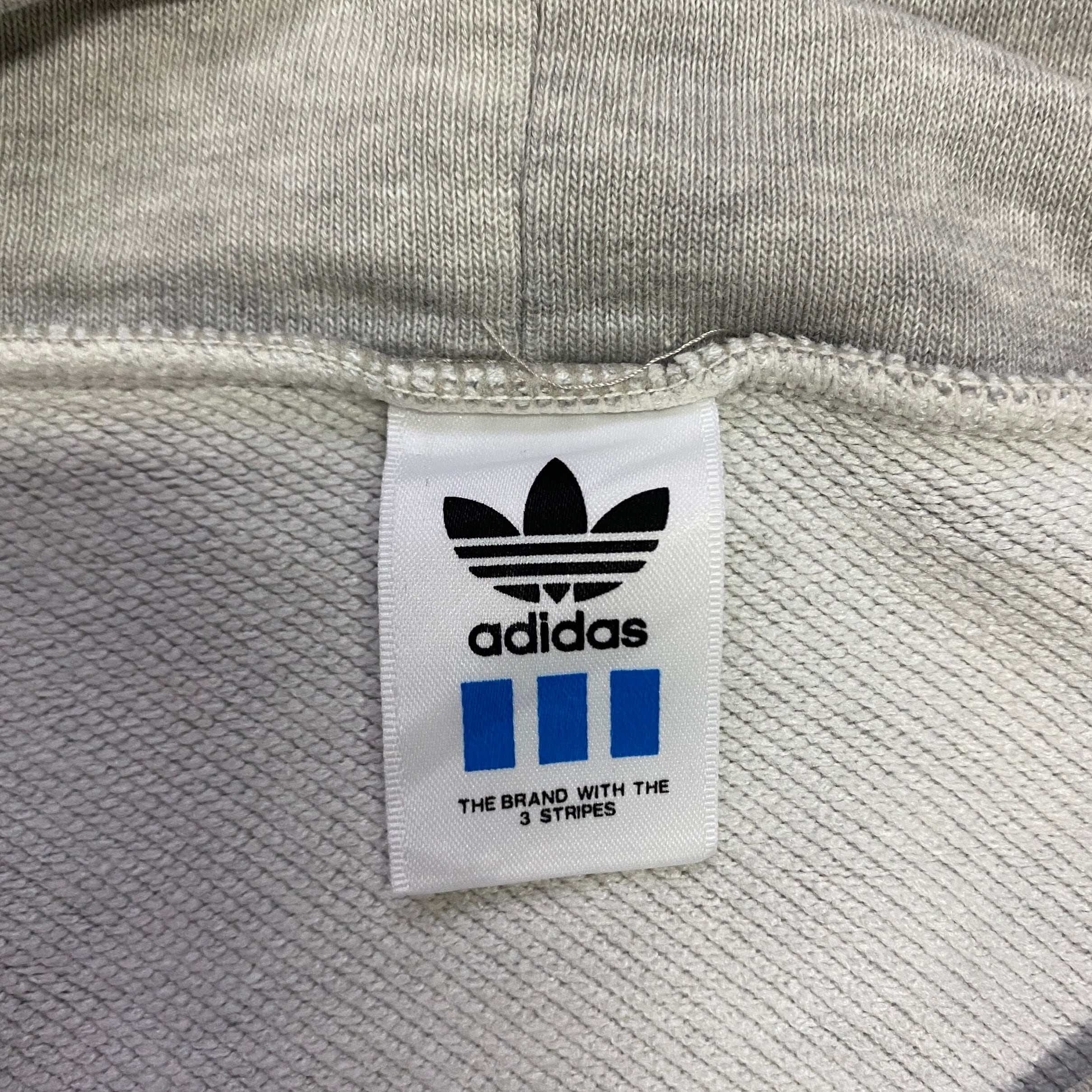 80年代〜90年代 adidas アディダス デサント社製 ロゴプリント ハイネック スウェットシャツ トレーナー メンズL 古着 90s 80s  ビンテージ ヴィンテージ トレーナー グレー【スウェット】【CS2212-20】 | cave 古着屋【公式】古着通販サイト