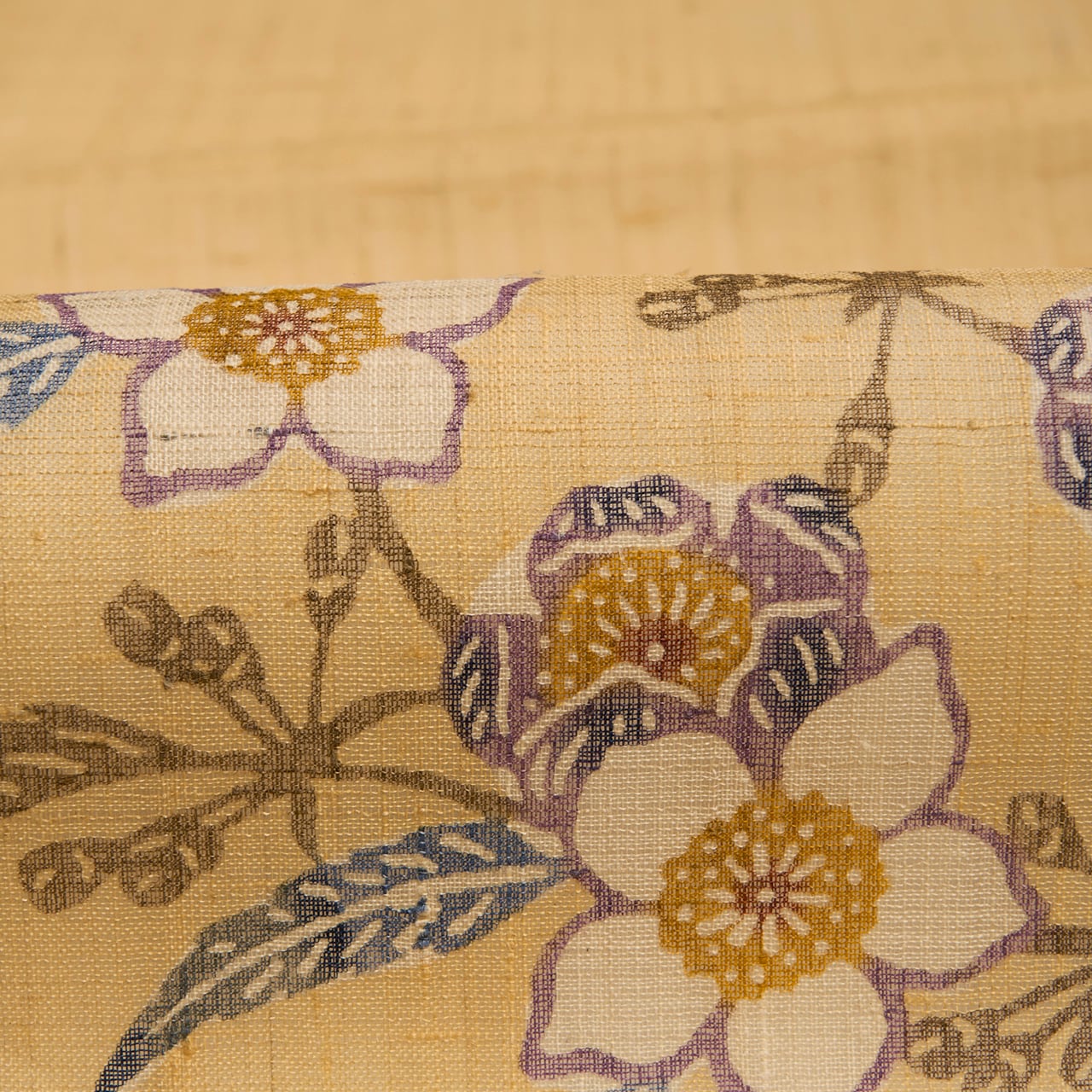 イジュの花の模様 型絵染 生紬開名古屋帯【中古】 | かわの屋
