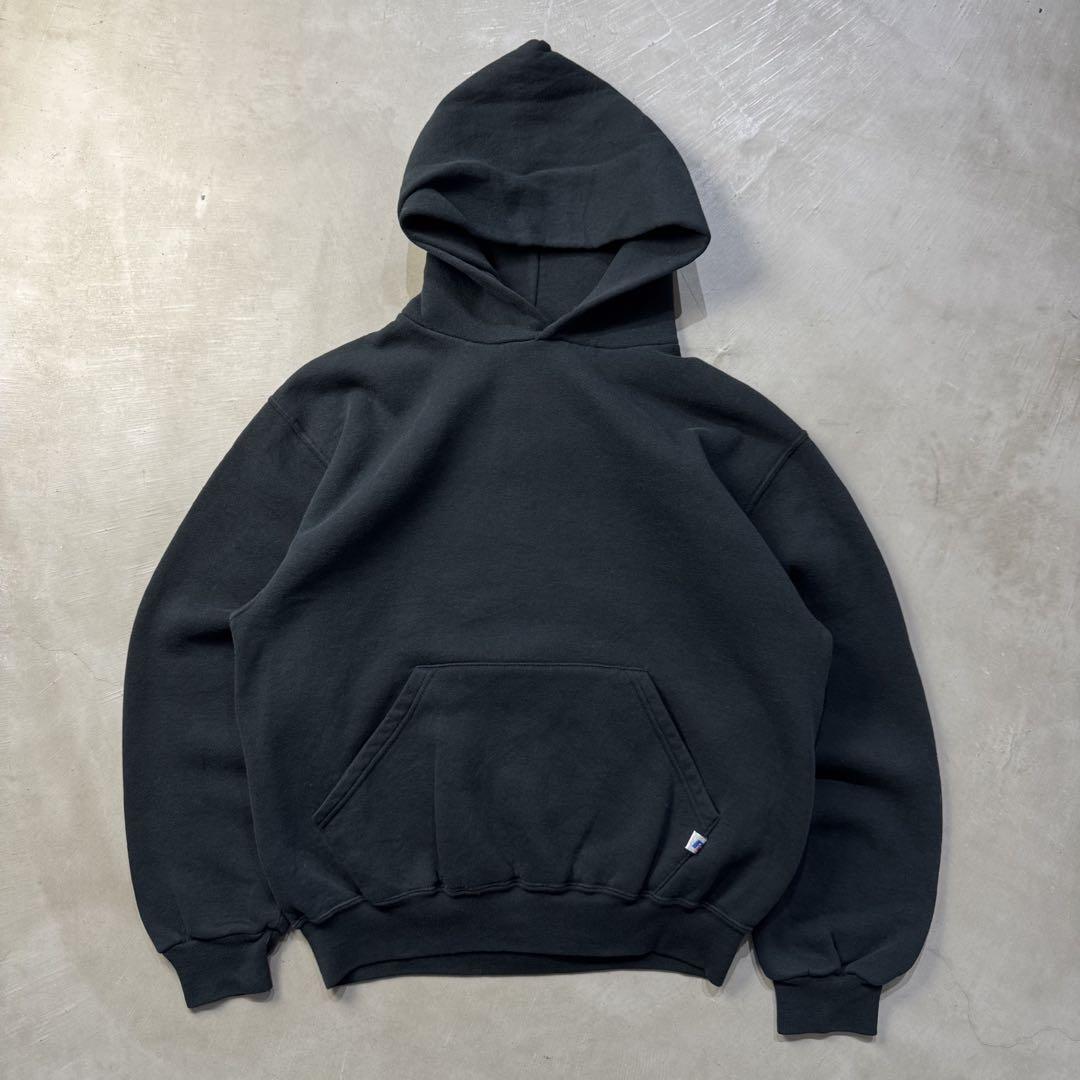 00s RUSSELL Hoodie ”BLACK” 無地 黒