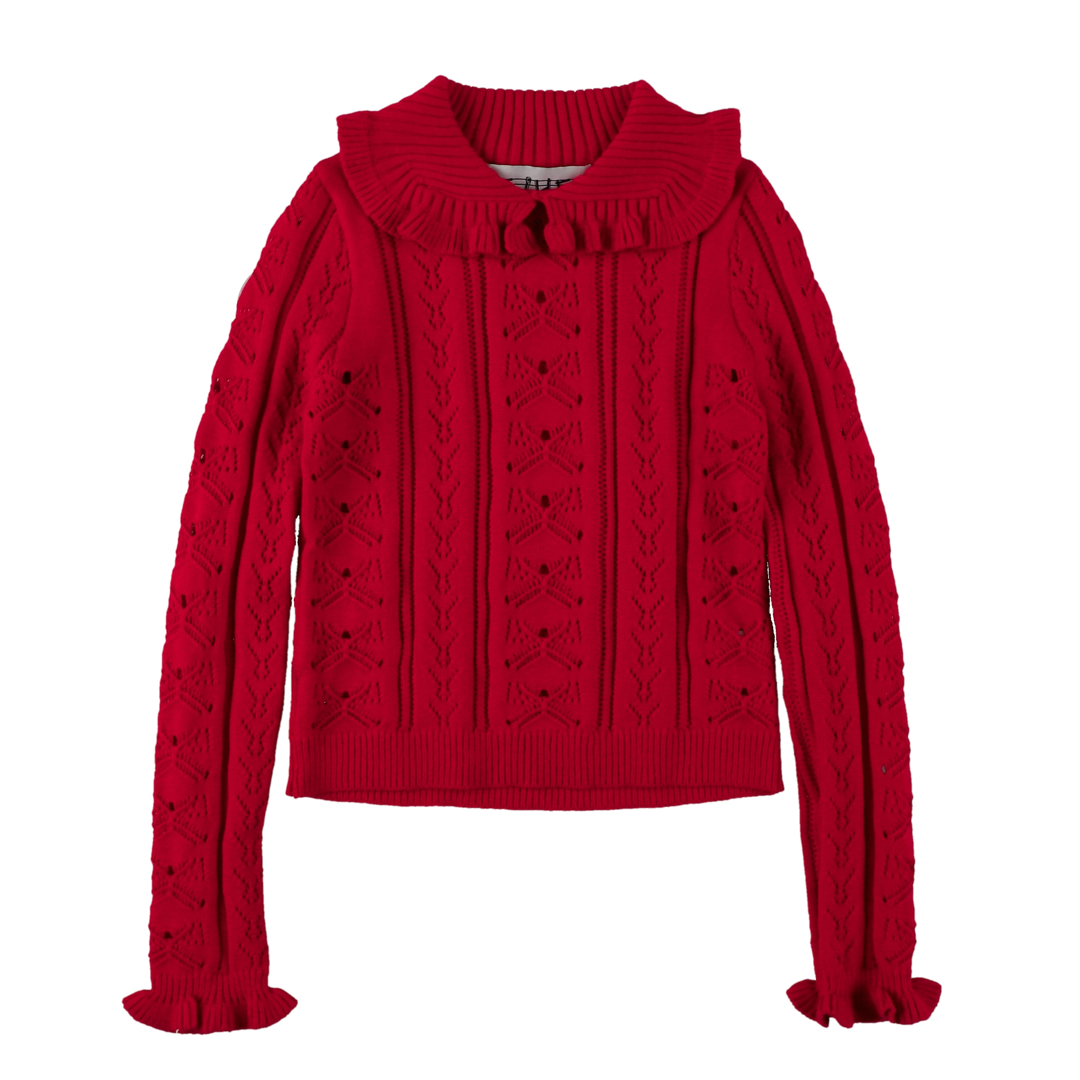 フリルニット RED