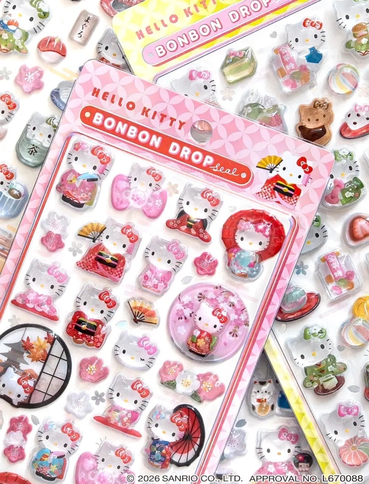 ⭐︎正規品⭐︎新作 ボンボンドロップシール サンリオ 文字 8枚セット 国内正規品】新作！サンリオ ボンボンドロップシール 文字 | Giglio Fleur