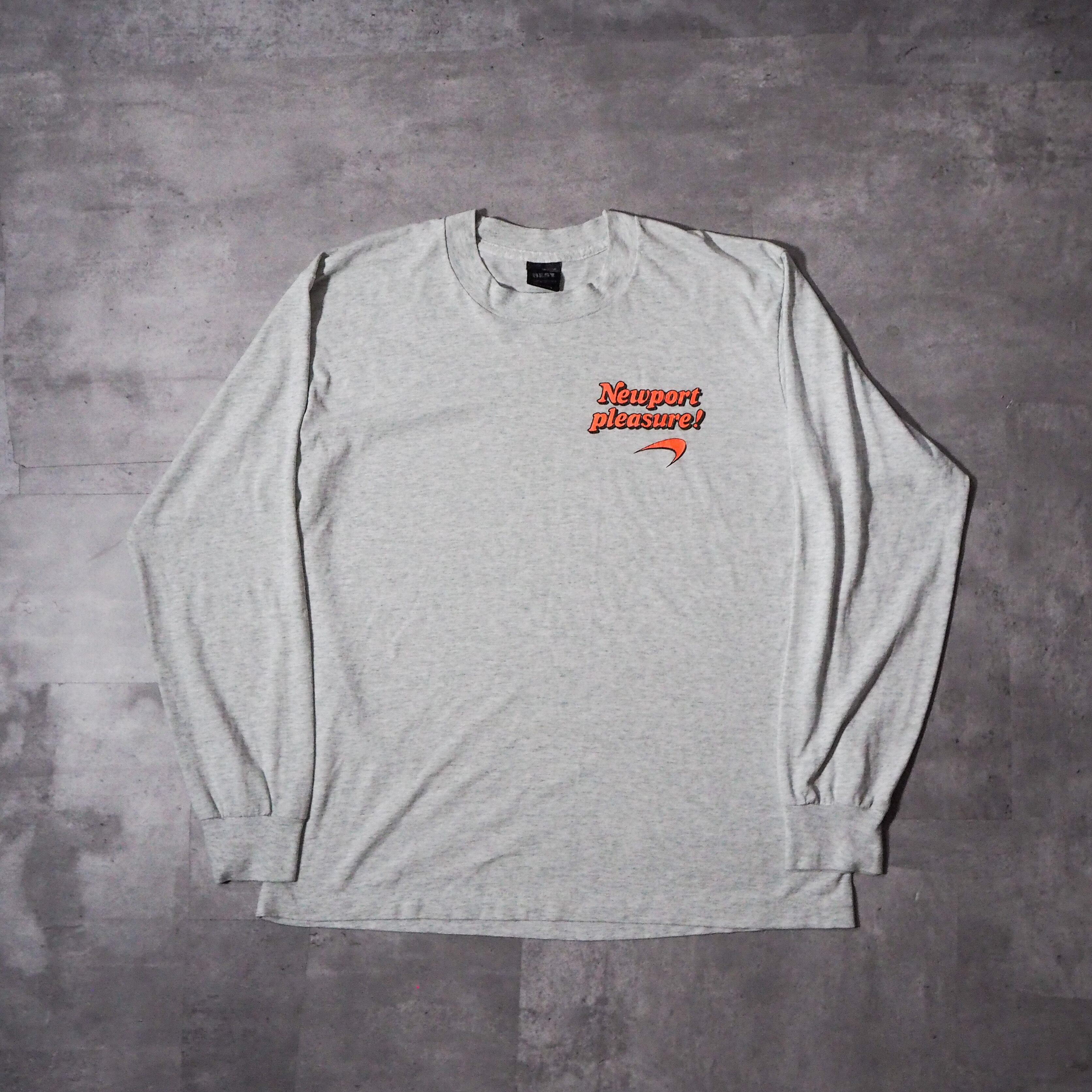 90s “newport” long sleeve tee shirt made in USA fruit of the room