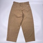PAPAS ISLAND パパス ツータック タスマニア混 ウール パンツ LL/ベージュ メンズ
