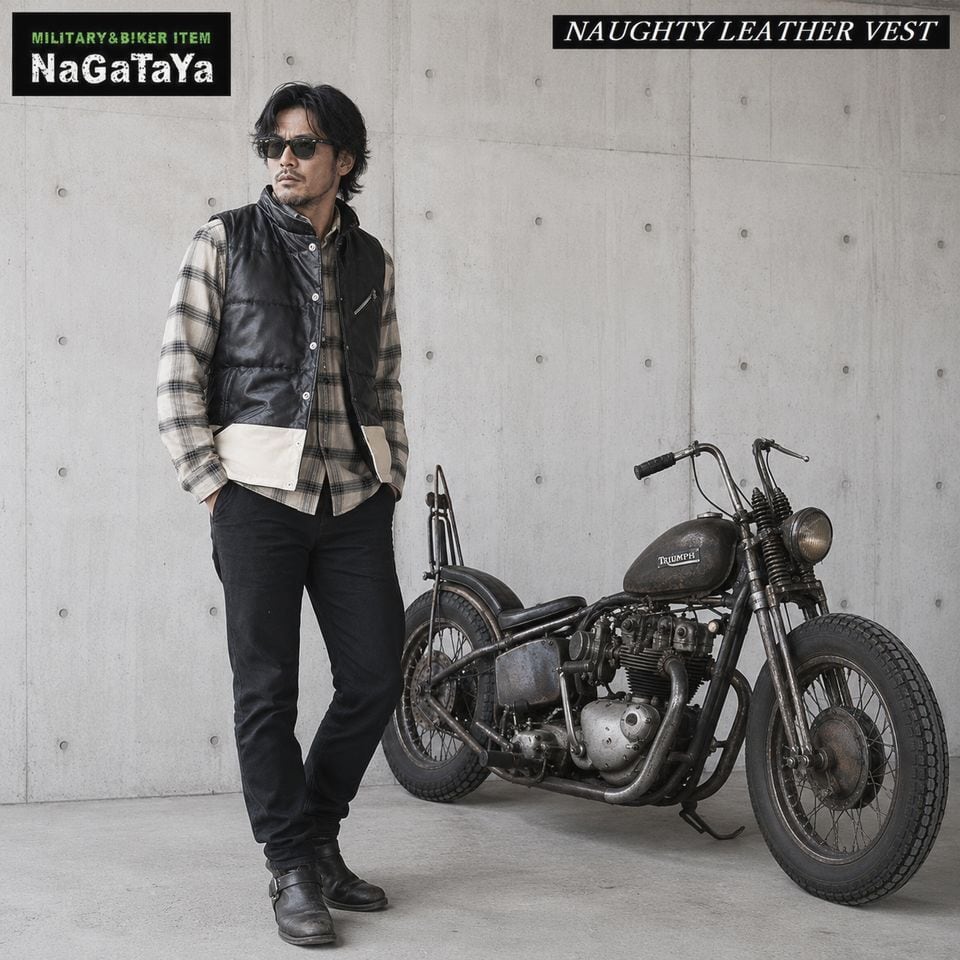 Vin&Age ヴィンアンドエイジ Naughty leather vest レザー ナーティー