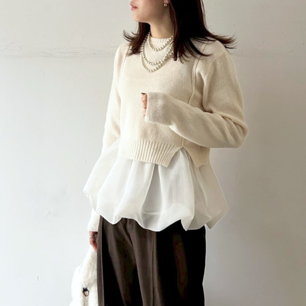 ladies / knit & balloon camisole set〔ニット&バルーンキャミソールセット〕