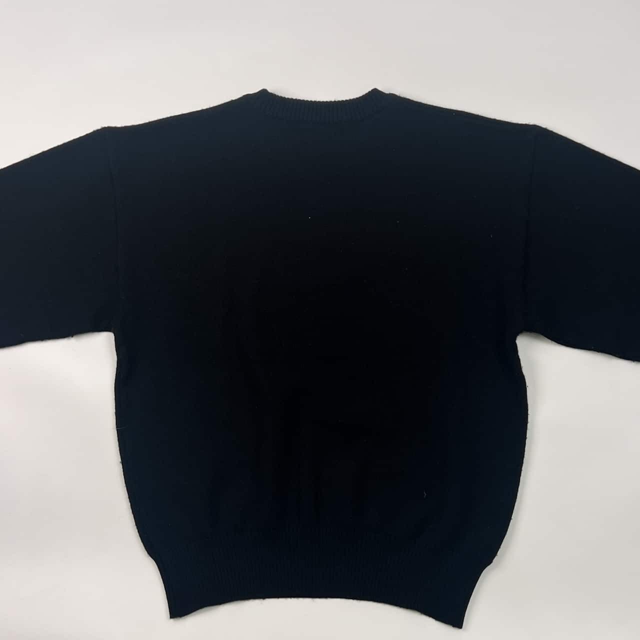 Grand Slam MUNSINGWEAR マンシング 長袖 ウール ニット セーター M/ブラック メンズ ゴルフ