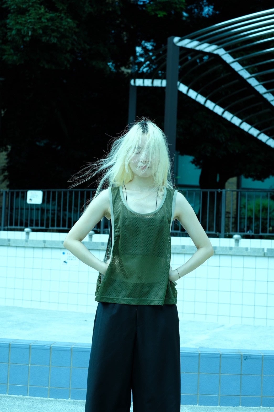 LILLY DEL SALONE × MOON TREE  PLANET [MESH SHORT TANK]