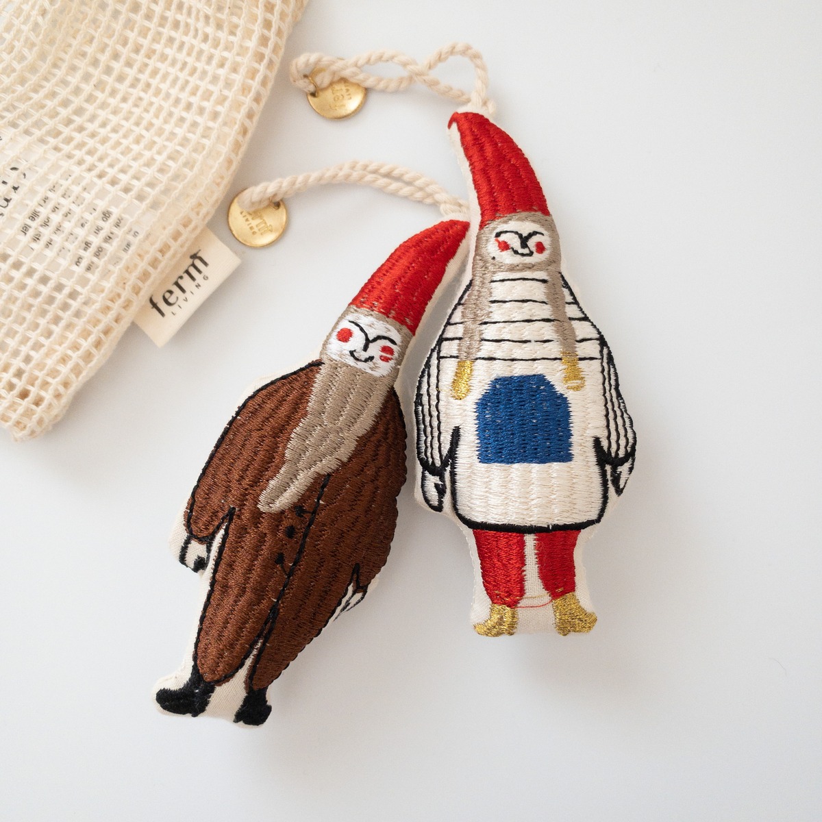 ferm living エルフ クリスマス 刺繍 オーナメント | mikasaya