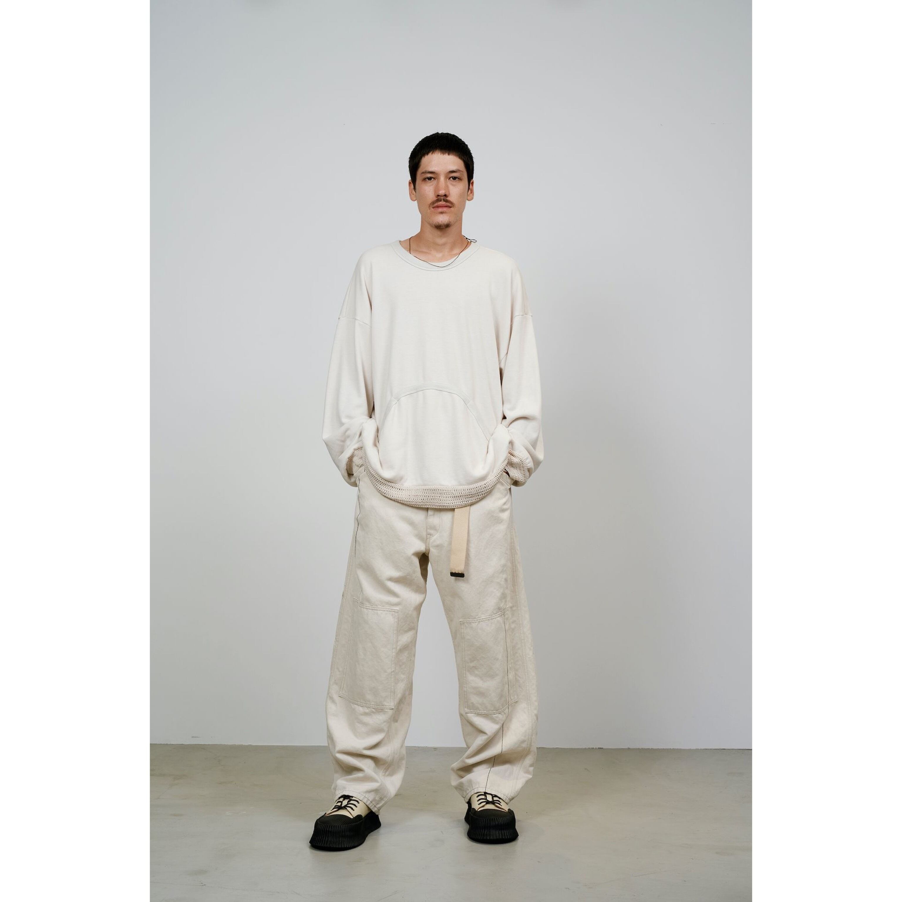 FILL THE BILL】C/L LINE STITCH BIG PAINTER (ECRU) | HEIGHTS