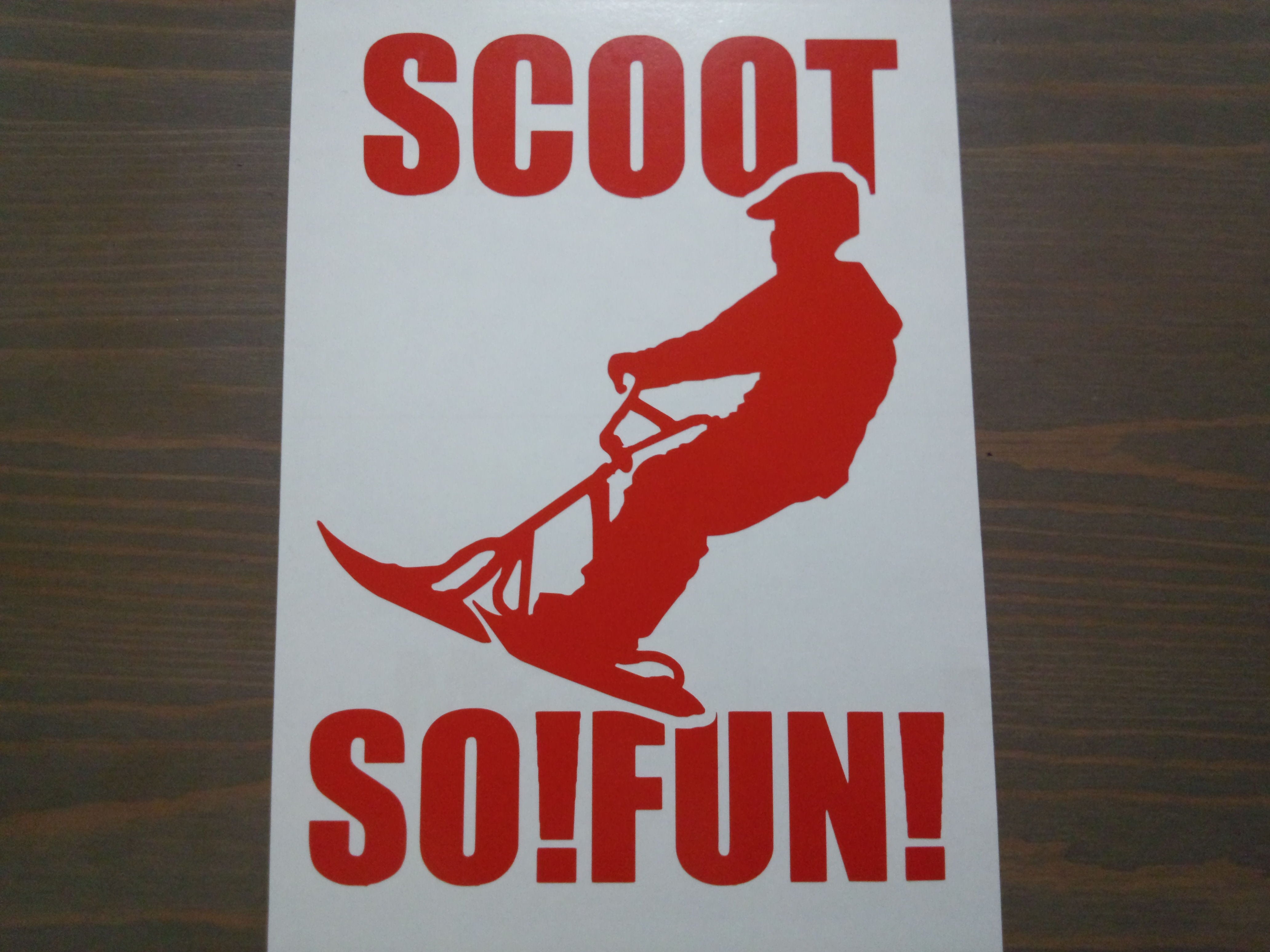 SCOOT SO FUN! スノースクートステッカー [オリジナルステッカー