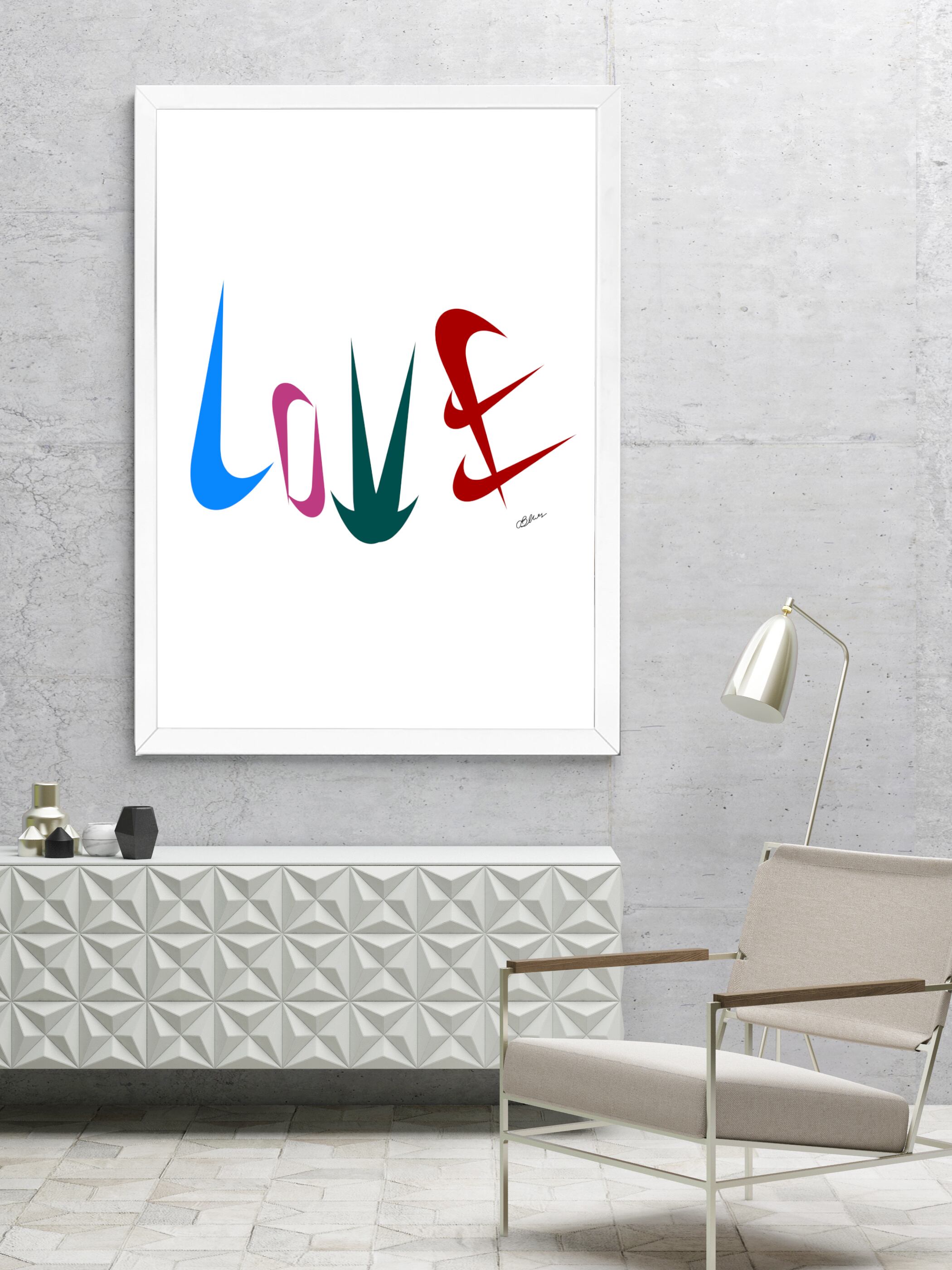 ブランドおしゃれ ナイキ ロゴ Love おしゃれポスター アート キャンバス 100 本物保証 Desarrollotunet Com