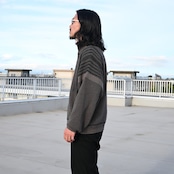 YASHIKI(ヤシキ)着回し抜群ハーフジップニット、普通に良いスラックスstyle2