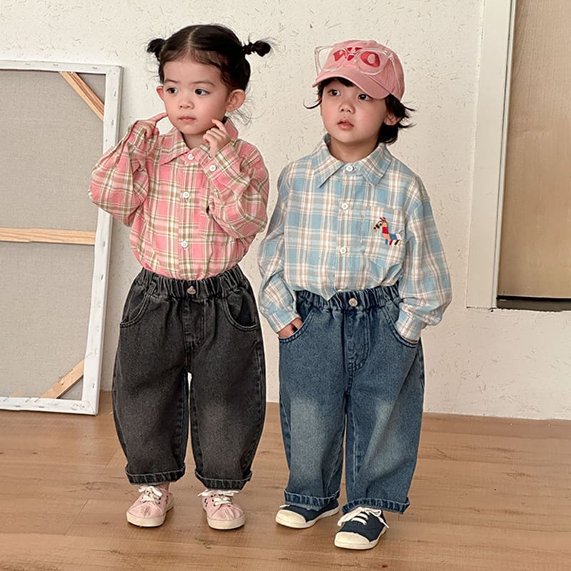 BABY&KID】春作リラックスデニムカーブパンツ | 韓国子供服通販 - Baker
