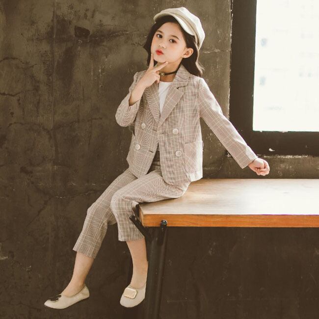 plaid setup pants│2点セット 子供服 入学式 卒業式 スーツ 女の子 