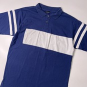 R.NEWBOLD アールニューボールド タグ付き 半袖ポロシャツ L/ネイビーブルー