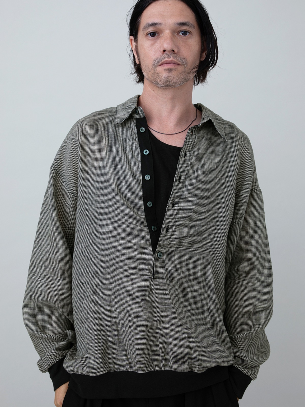 EGO TRIPPING (エゴトリッピング) LINENSHEER POLO ポロシャツ / BEIGE 