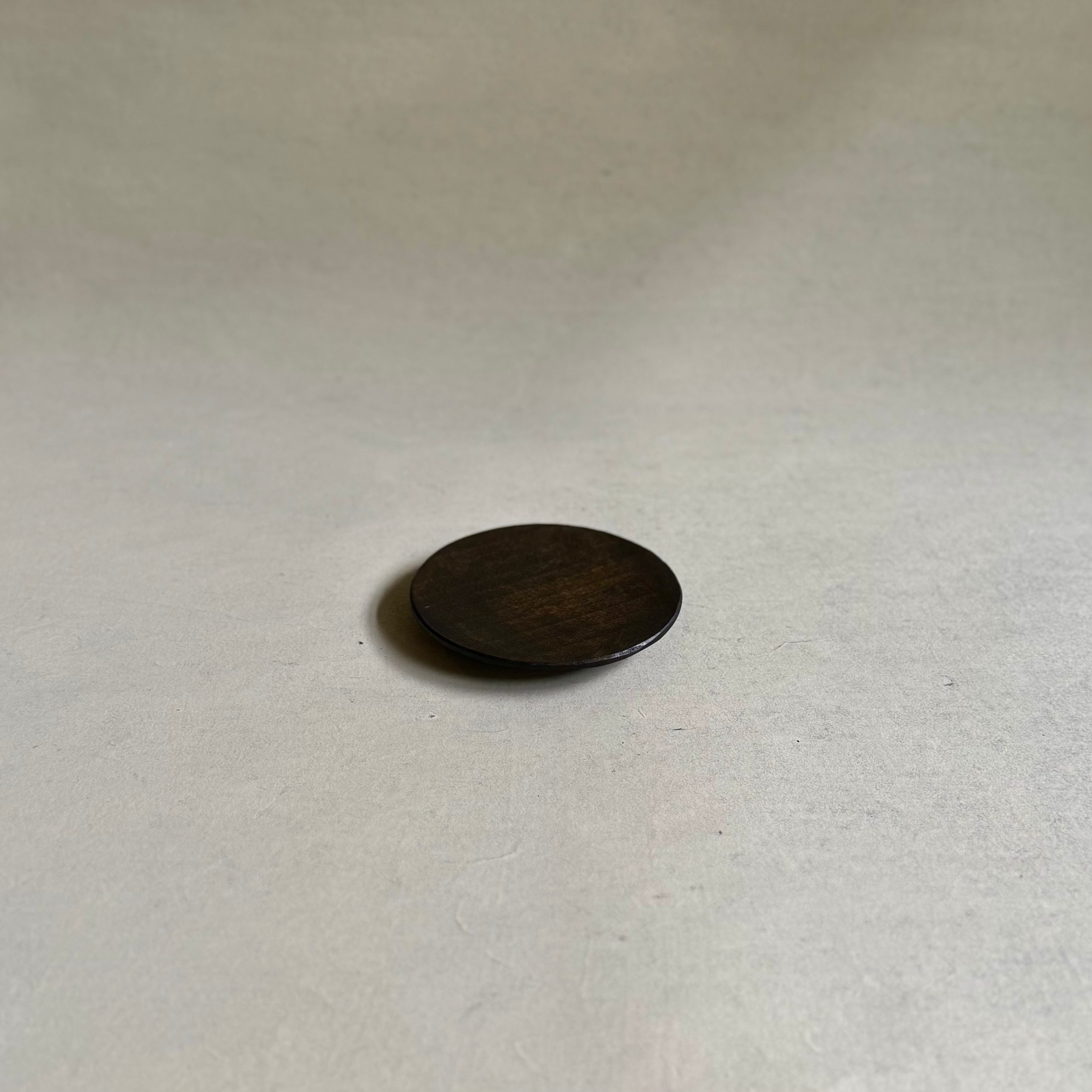 徒爾 丸小皿 サクラ 黒漆(国産/松煙)