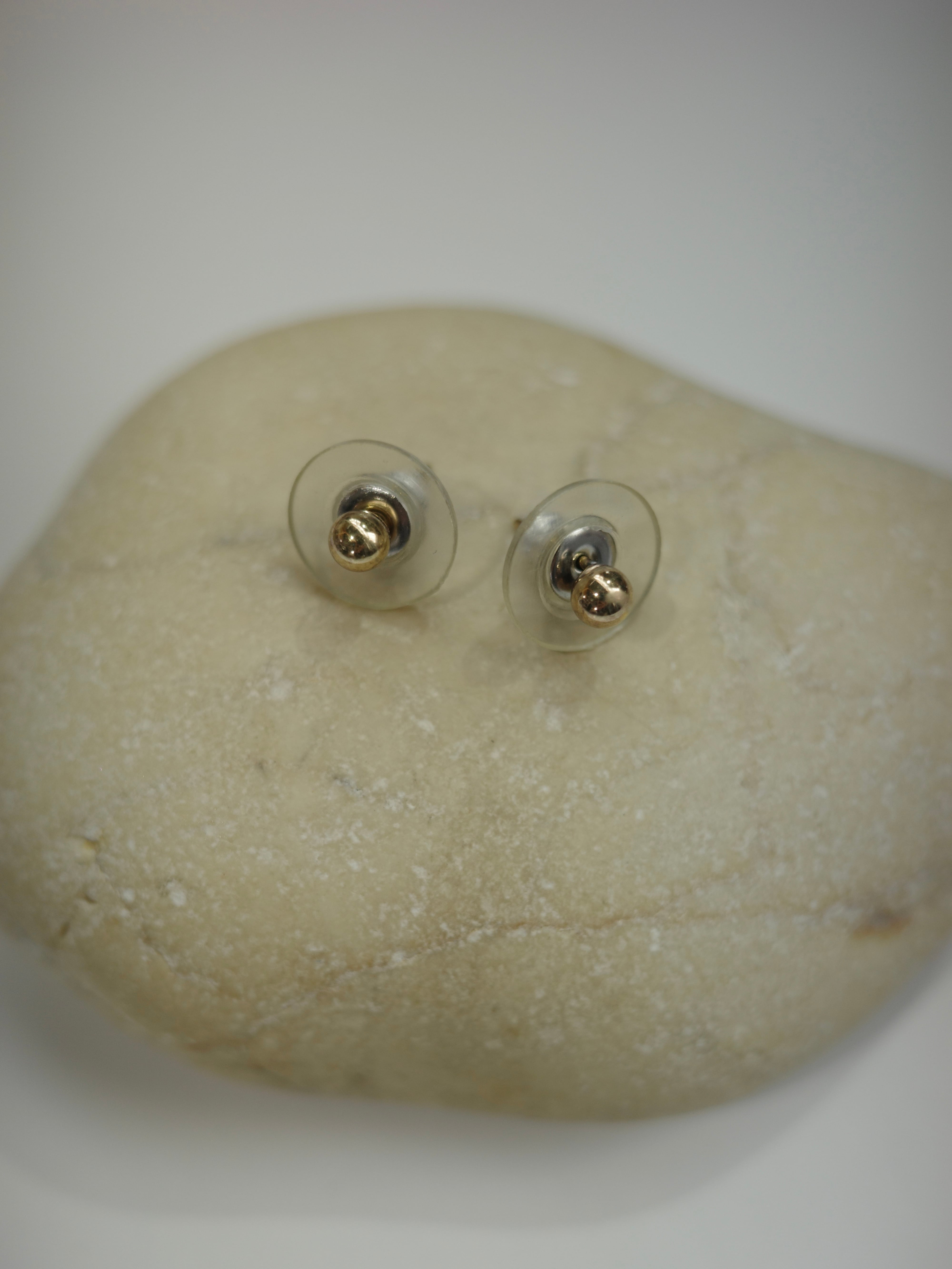 <vintage silver925>3mm ball gold pierce