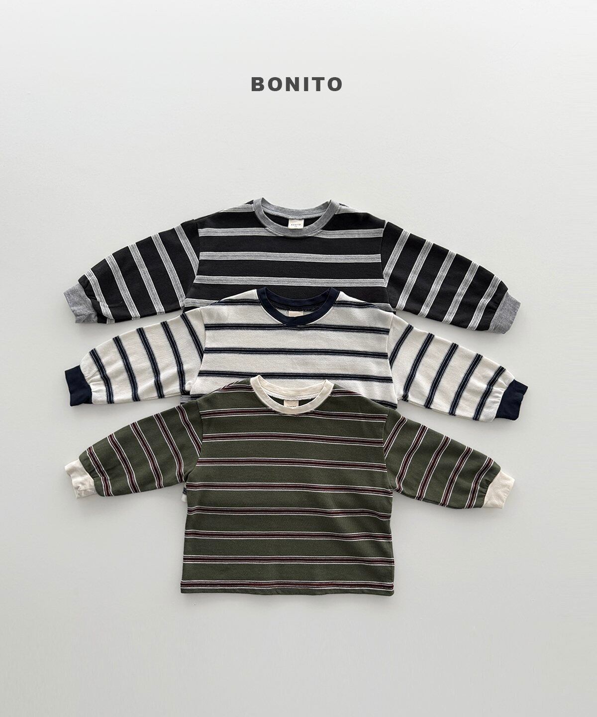 《予約》送料無料【BONITO】Haru Stripe Rib Tee