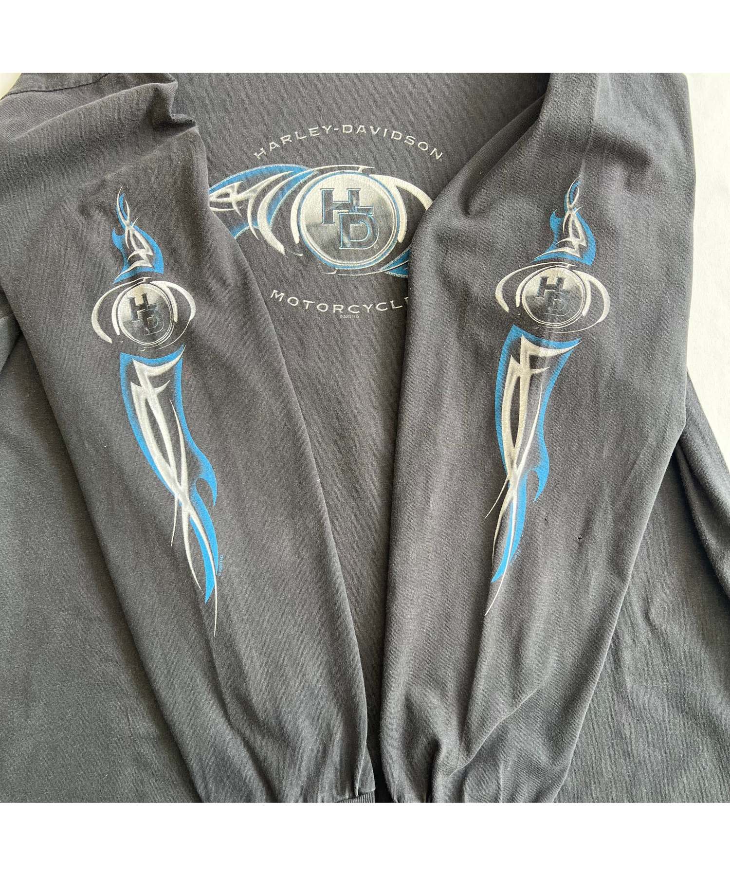 00's Harley-Davidson ロングスリーブTシャツ メンズL/XL ブラック