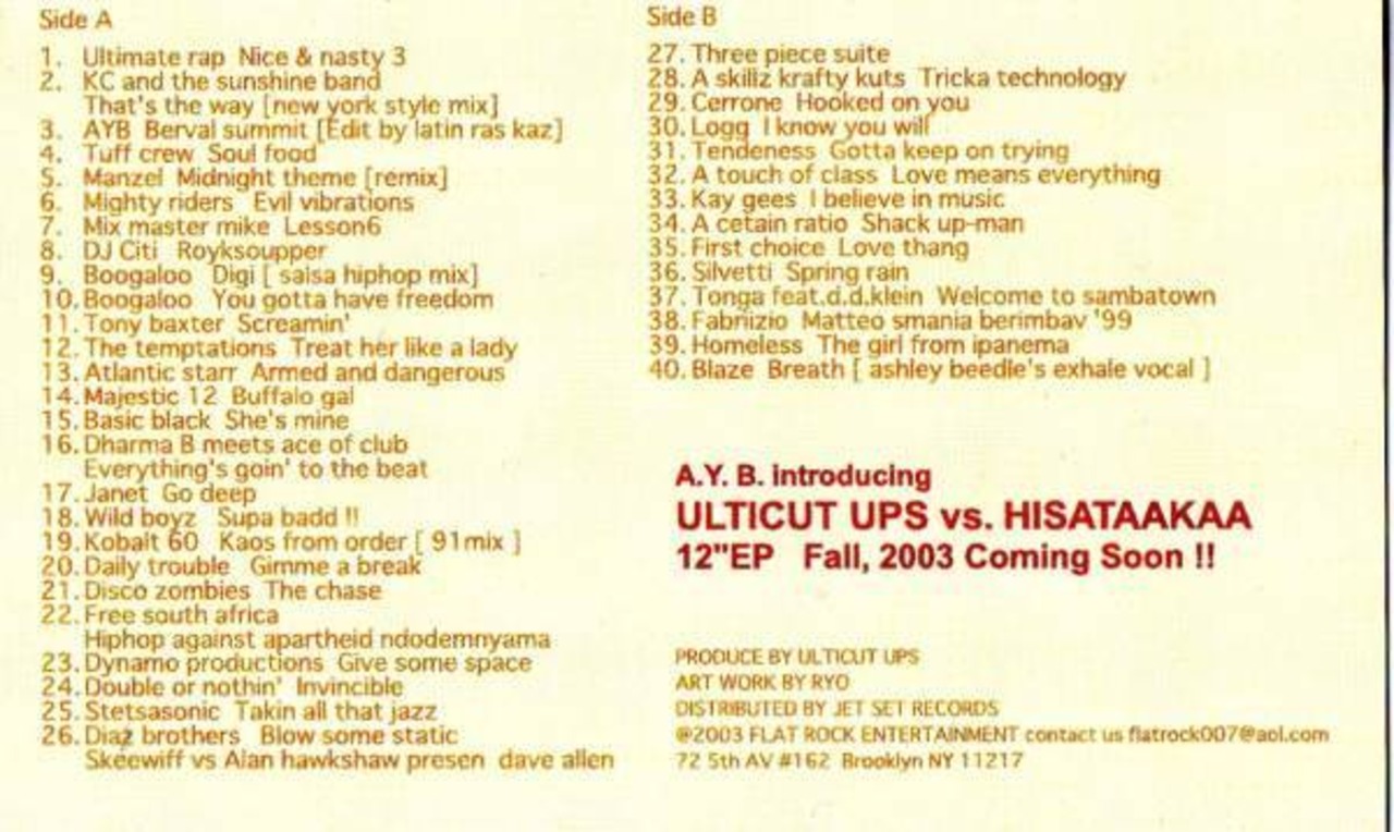 MIX-TAPE】ULTICUT UPS / Bang Bong Disco Baby | COMPACT DISCO ASIA