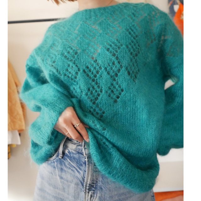 Turquoise sukahi knit