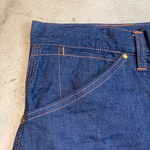 60s 70s ELY デニム　ペインターパンツ　ワークパンツ　ヴィンテージ 70's～ ELY&WALKER エリー デニムペインターパンツ ワーク 濃紺