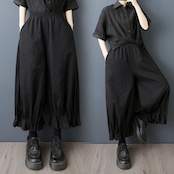 バルーンシルエット ギャザー ワイドパンツ 00167