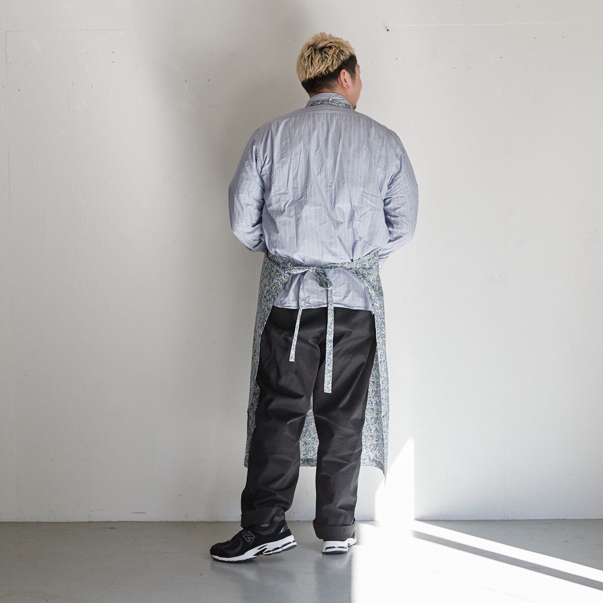 SQUARE APRON / LIBERTY Chive (blue) | エプロン商会
